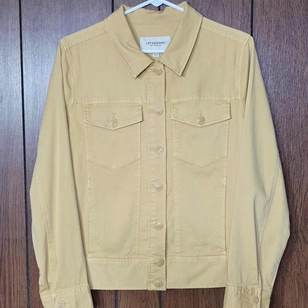 Liverpool Los Angeles Jacket - Size M - Flaxen Gold - Soft & Comfortable Bomber